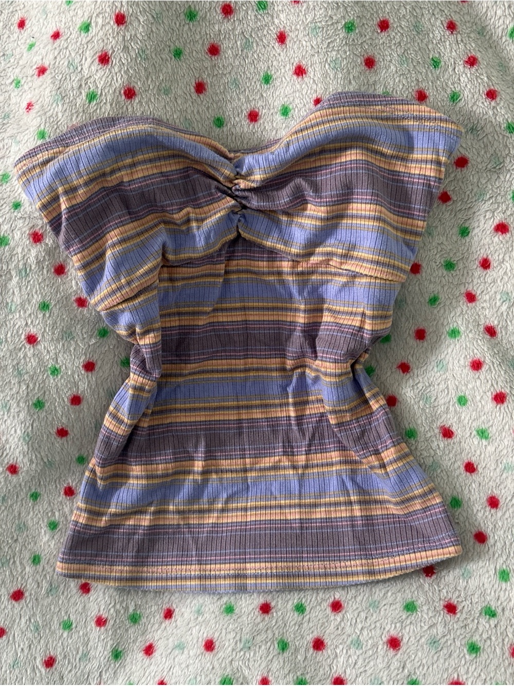 Urban Outfitters BDG Striped Strapless tube top in Lavender, orange, and blues